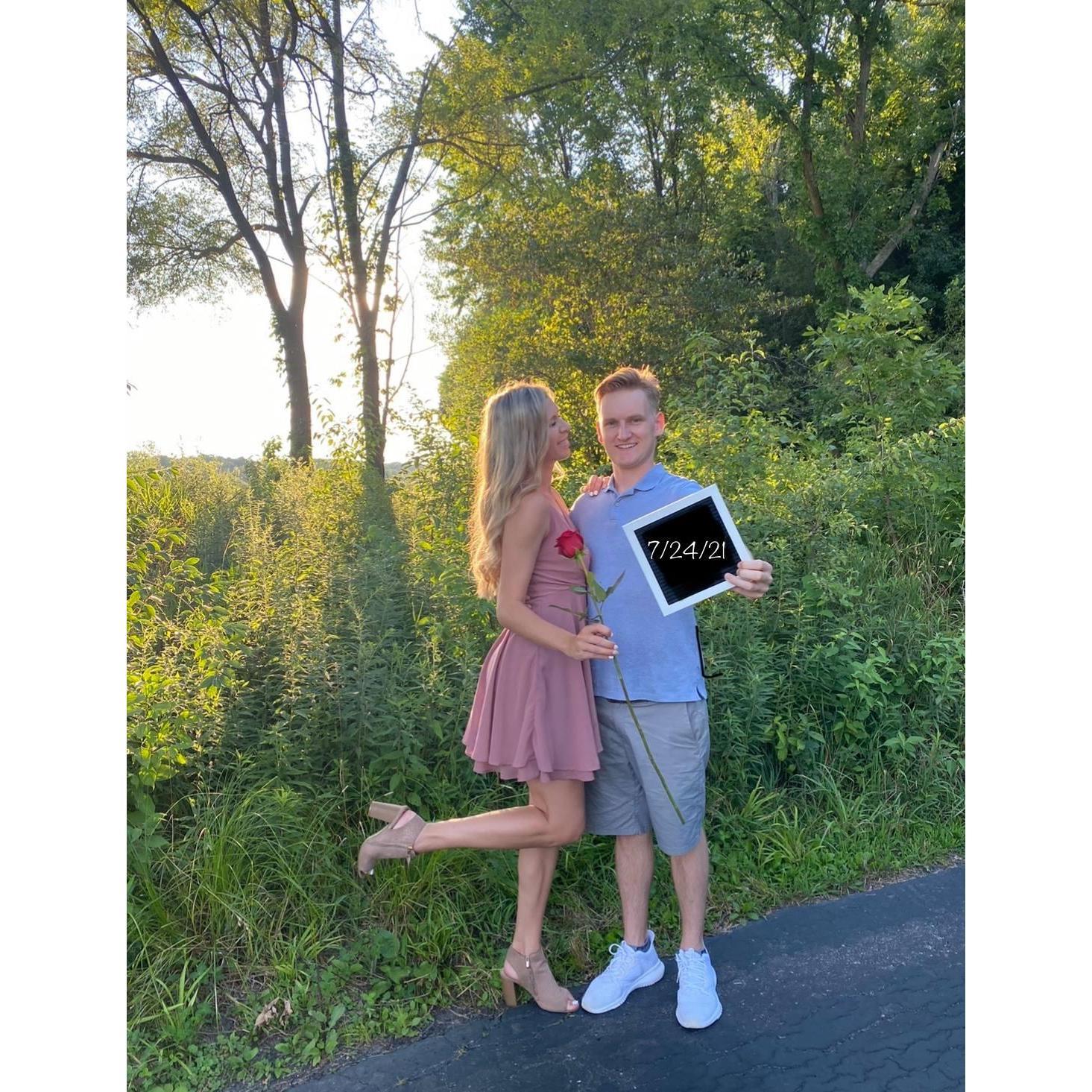 This is from our engagement photoshoot.