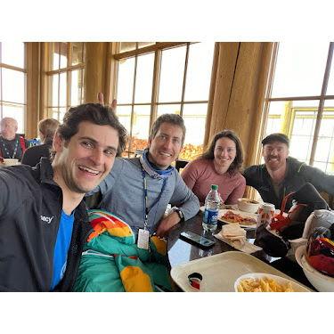 This photo was taken just after we survived "The Worst Snow in America" at Sun Valley, but minutes before Andrew tore his ACL.