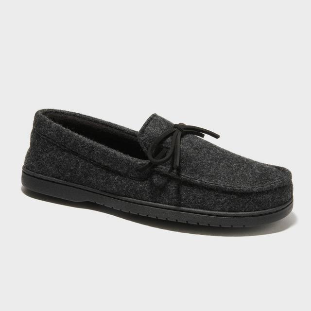 dluxe by dearfoams Men's Dilan Slippers - Charcoal Gray L