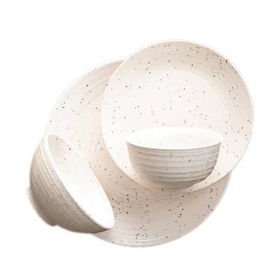 16pc Stoneware Siterra Dinnerware Set White - Sango