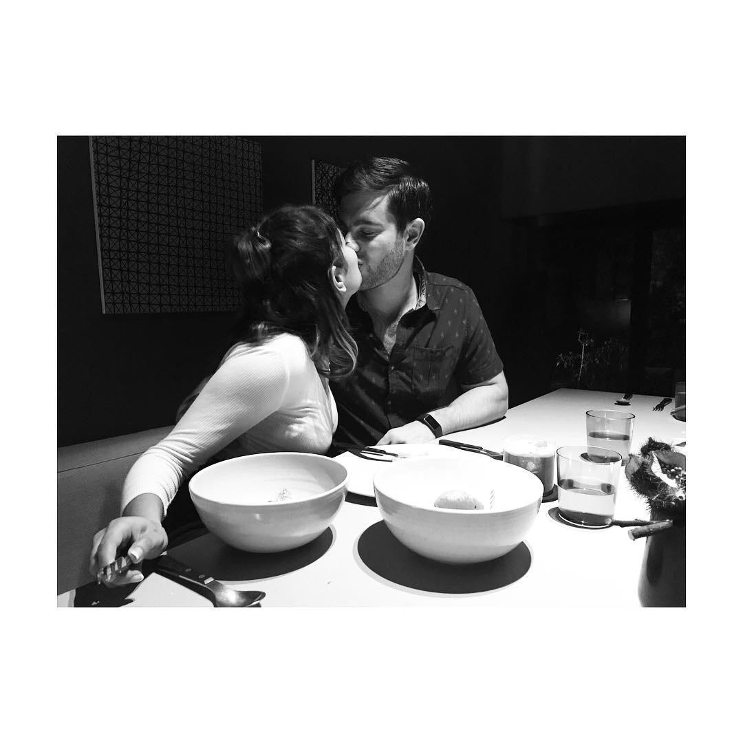 Our engagement dinner at Pujol in Mexico City, Mexico