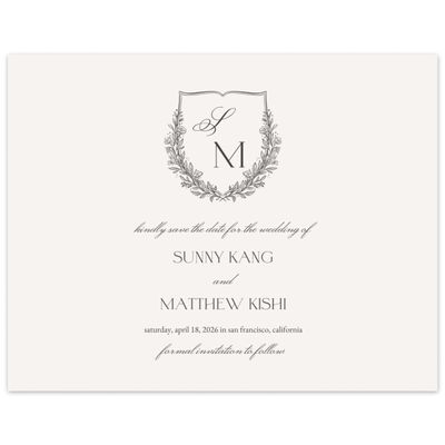 Light Oatmeal, Beige Wedding Digital Save the Date - Oakdale Landscape