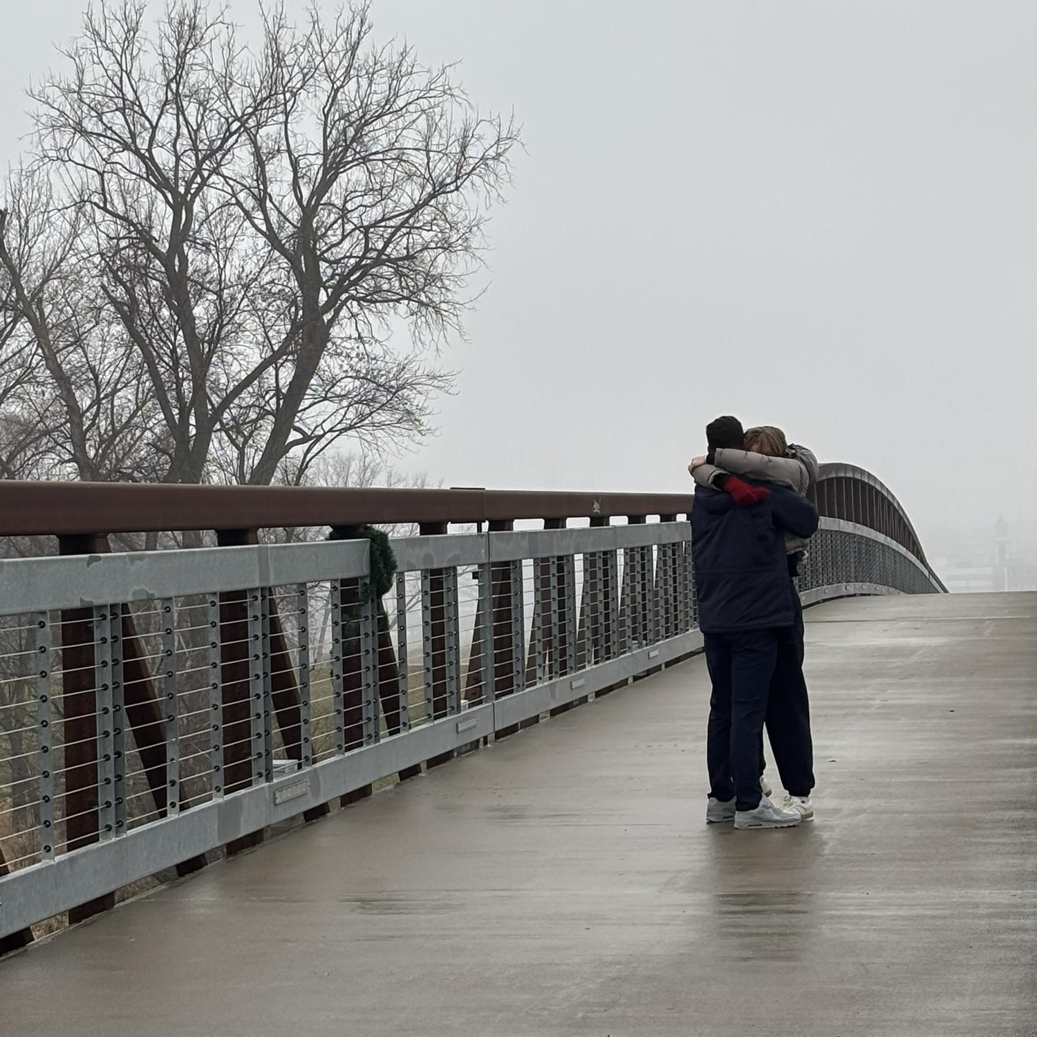 Proposal. Christmas Day! Chris and Marcie Coleman bridge (see it while you are in Des Moines)!!