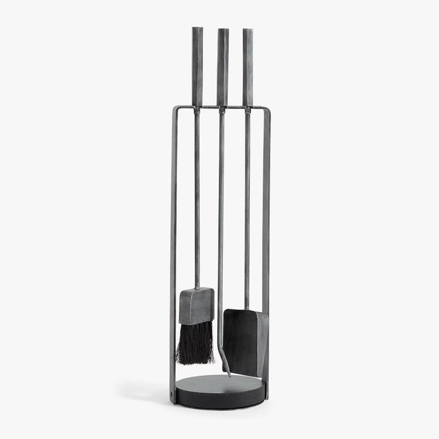 Baxter Fireplace Tool Set, Black