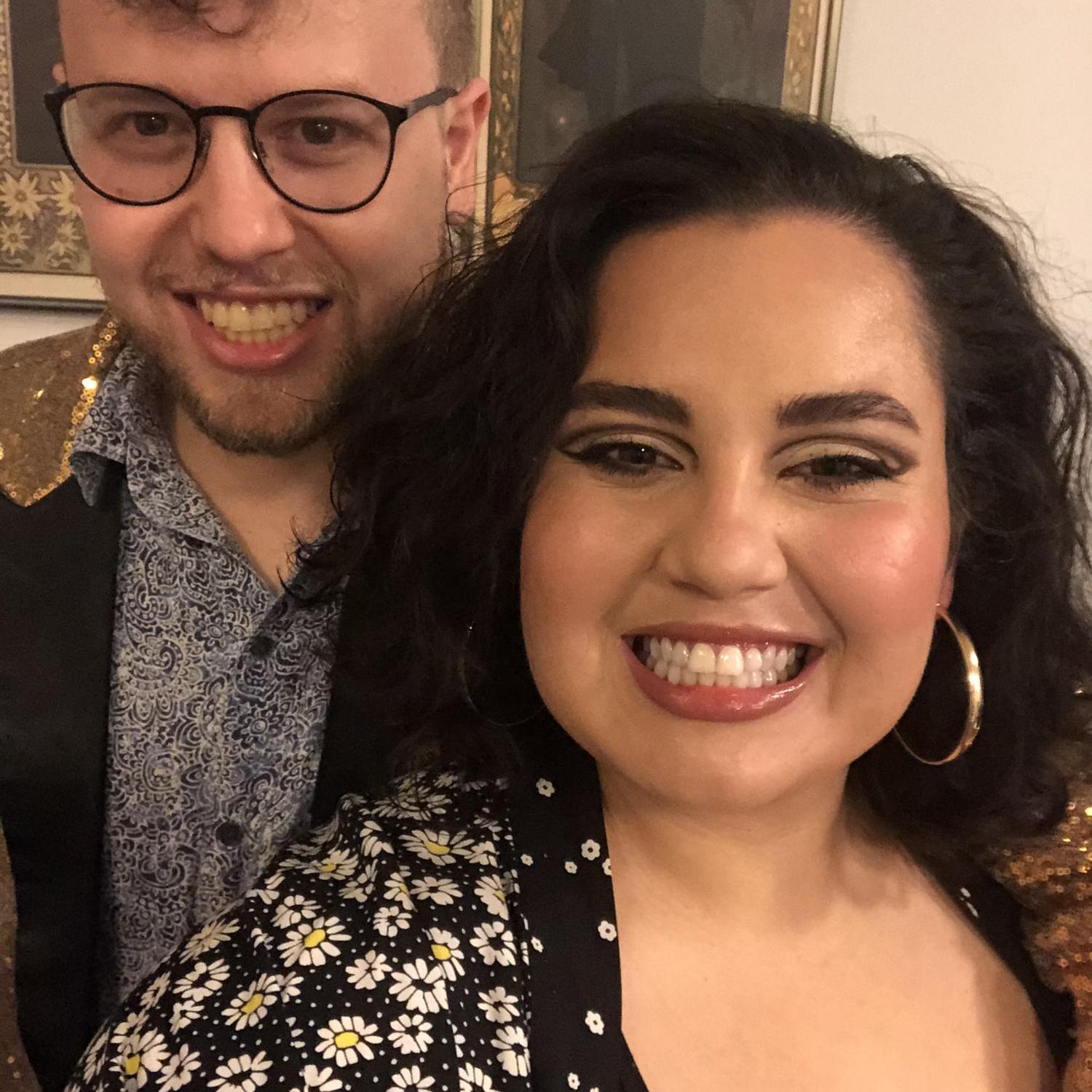 Brian’s birthday, 2021. Our first selfie together!