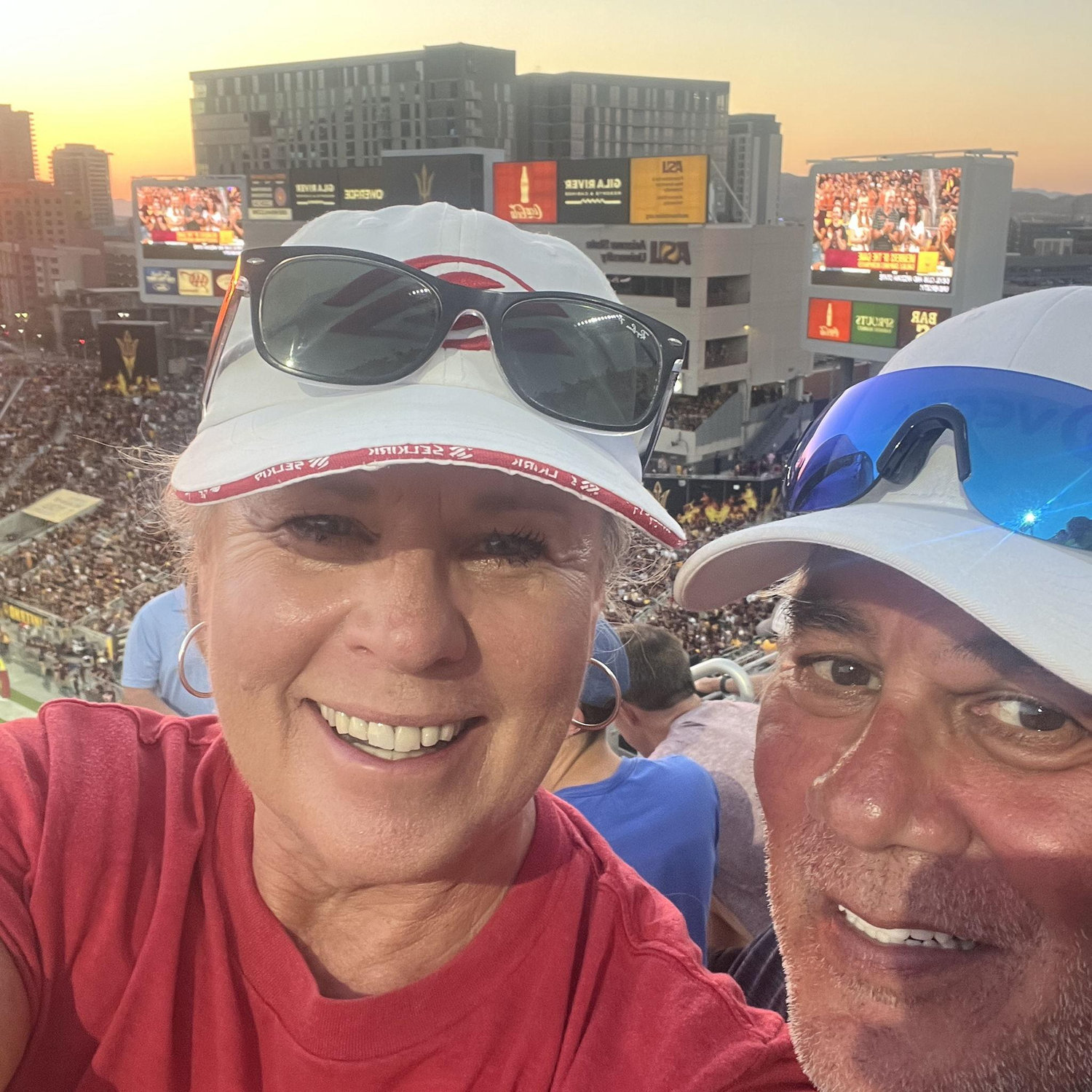 KU ASU football game with Lindsborg friends in the Valley