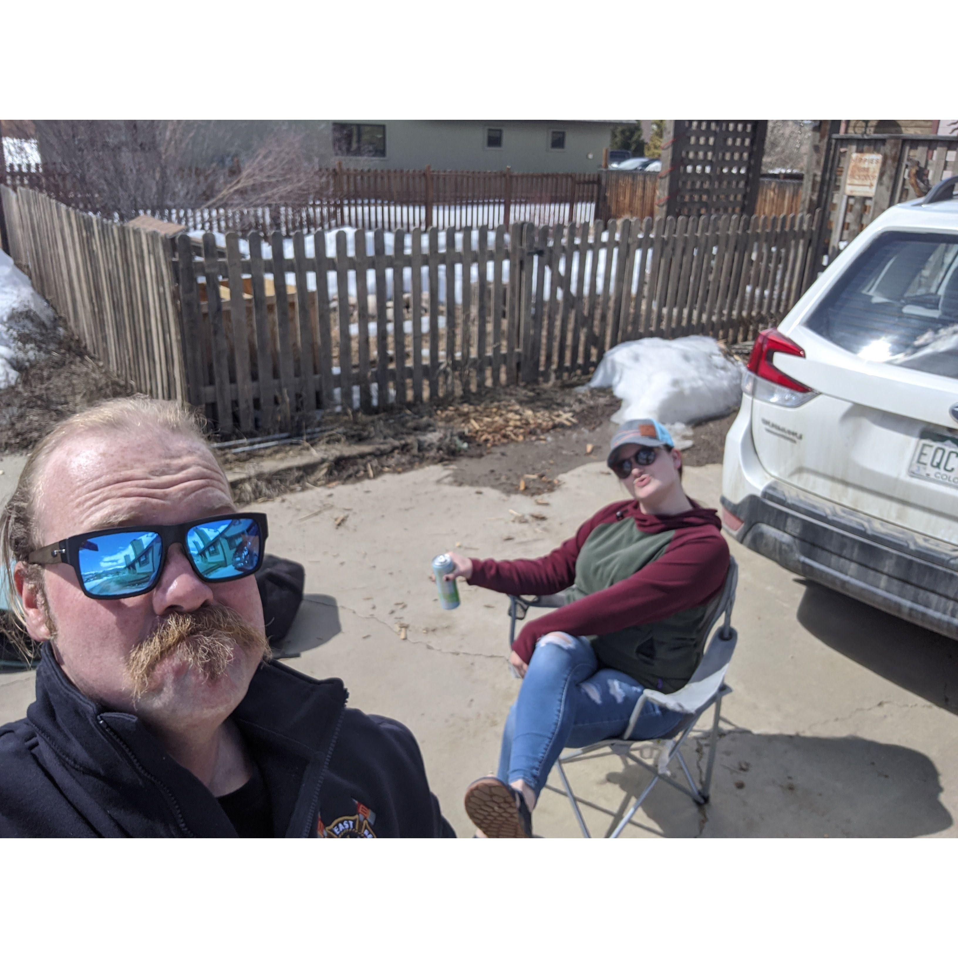 Driveway hang out session