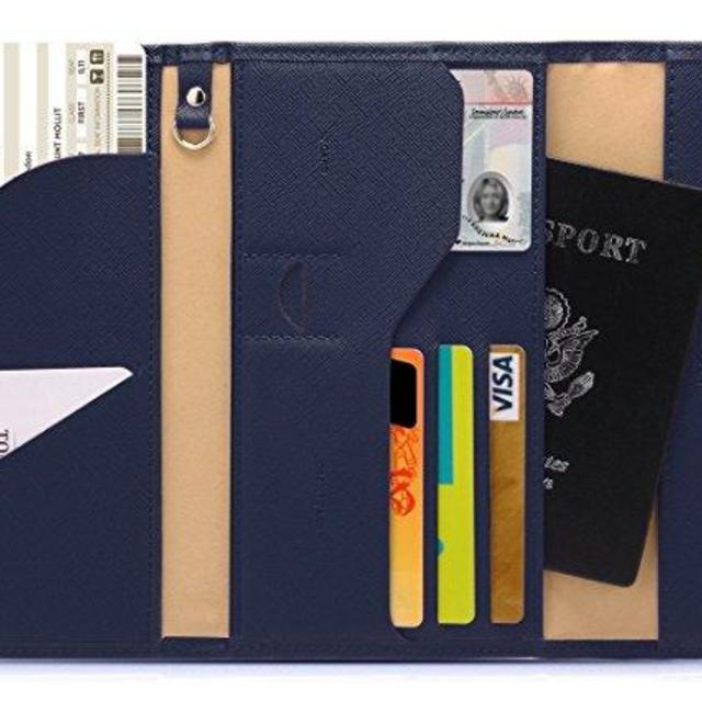 Zoppen Multi-purpose Rfid Blocking Travel Passport Wallet (Ver.4) Tri-fold Document Organizer Holder