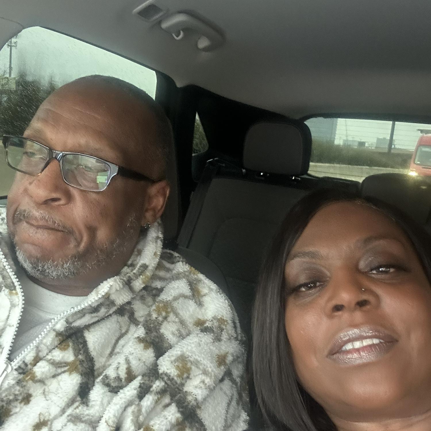 On our way to my surprise BDay dinner!  My baby was singing to me and I took over the mic!  LOL
