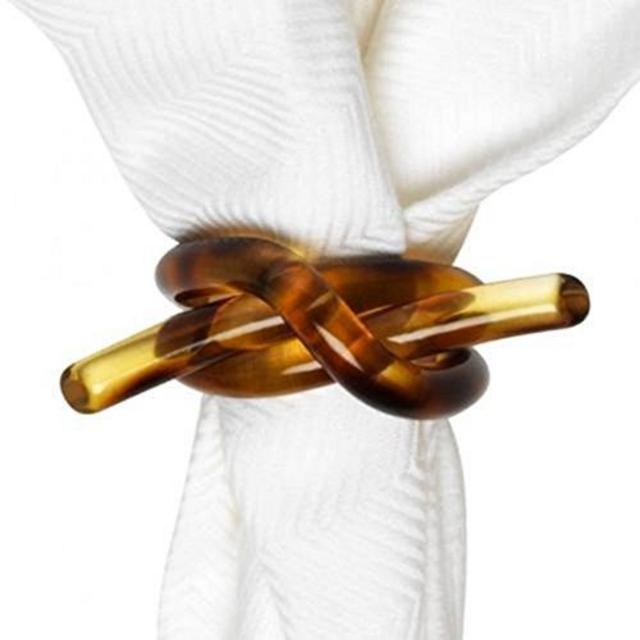 Juliska Tortoise Knot Napkin Rings, Set of 4