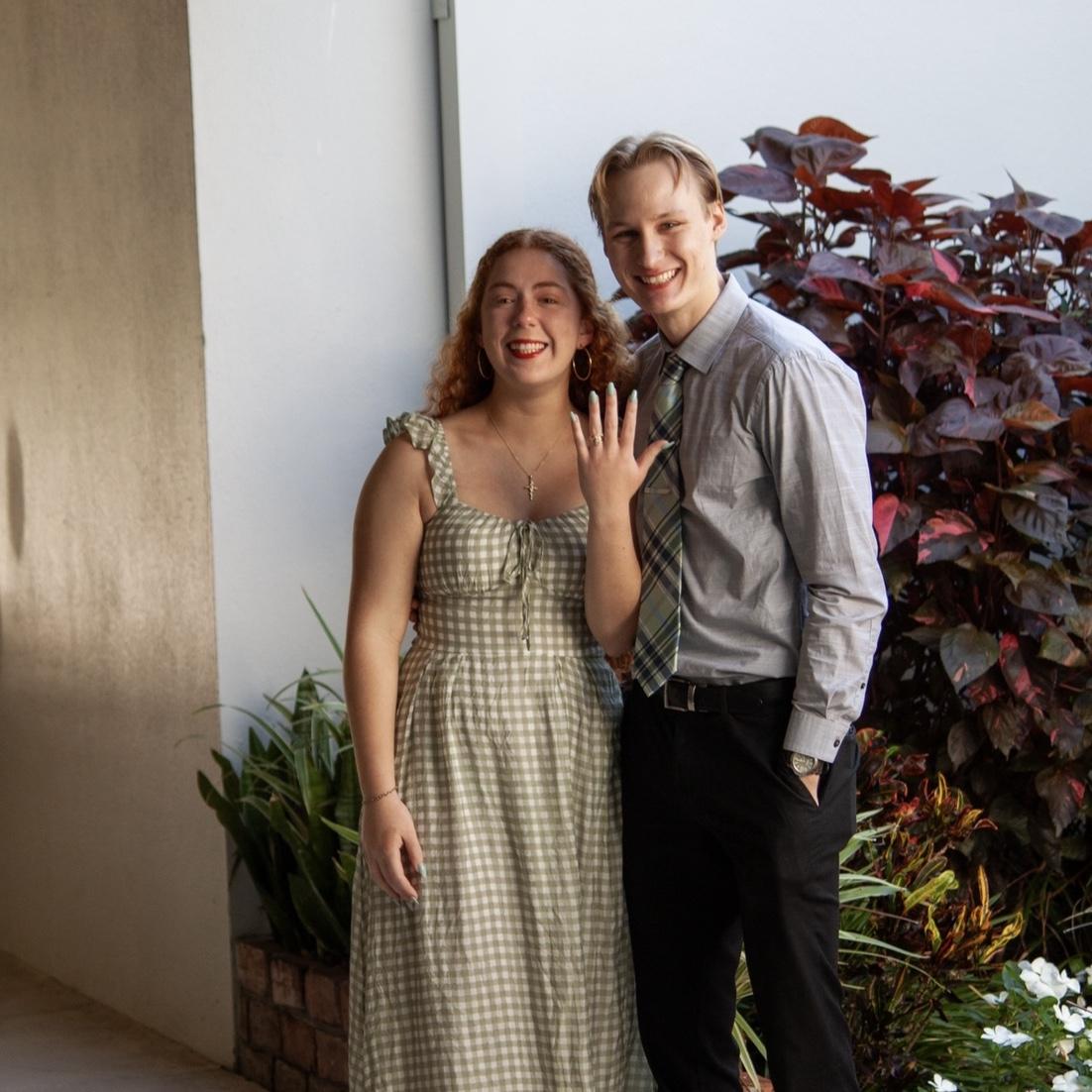 She said yes! 💍
(Fun fact: Sam had pretended to propose in this exact spot a month prior to the actual engagement)
