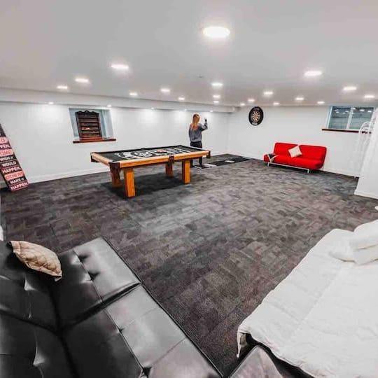 Games room, inside the main house.