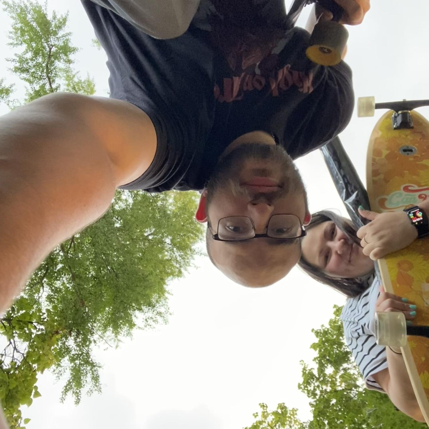 Nick taught Madison how to longboard!