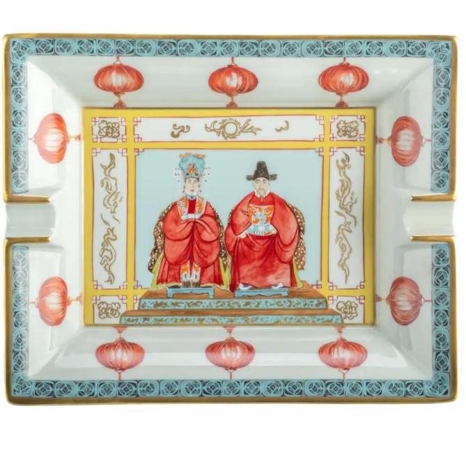 Hermes Chinese Figures Ashtray