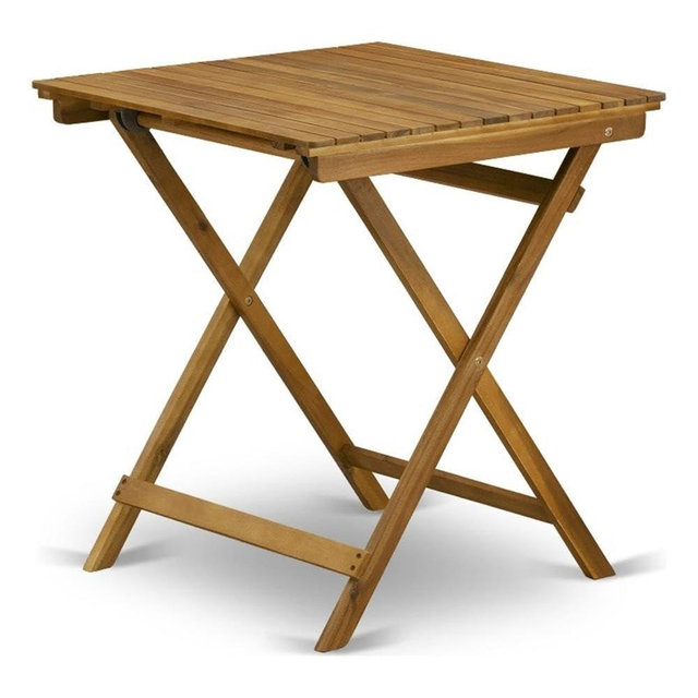 East West Furniture BSETQNA Patio Dining Table Outdoor - an Oval Acacia Wood Table, 26x26 Inch, Natural Oil
