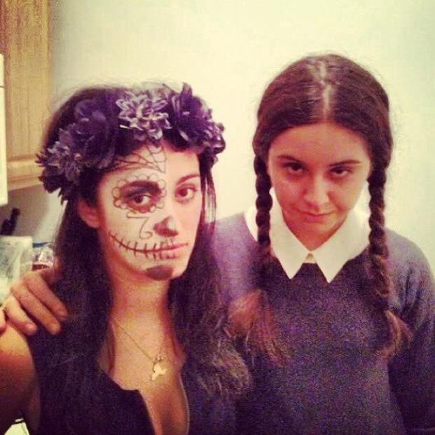 Katie and Eva are dressed to impress at Katie's 27th Birthday Halloween Party!
East Village, Manhattan, Halloween 2013