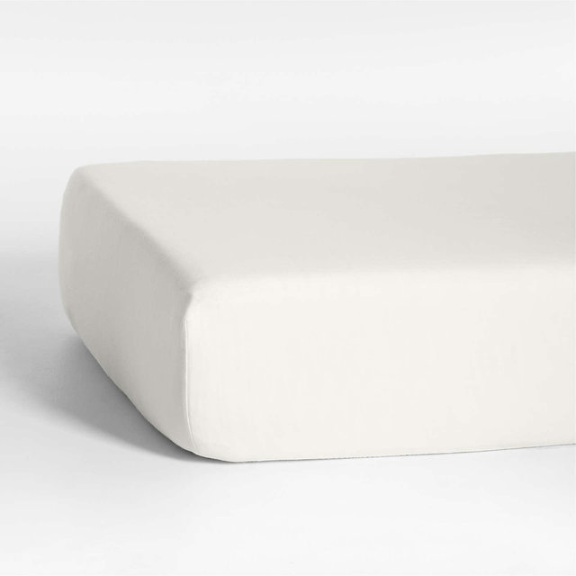 Supersoft Pampas Ivory Organic Cotton Gauze Baby Crib Fitted Sheet