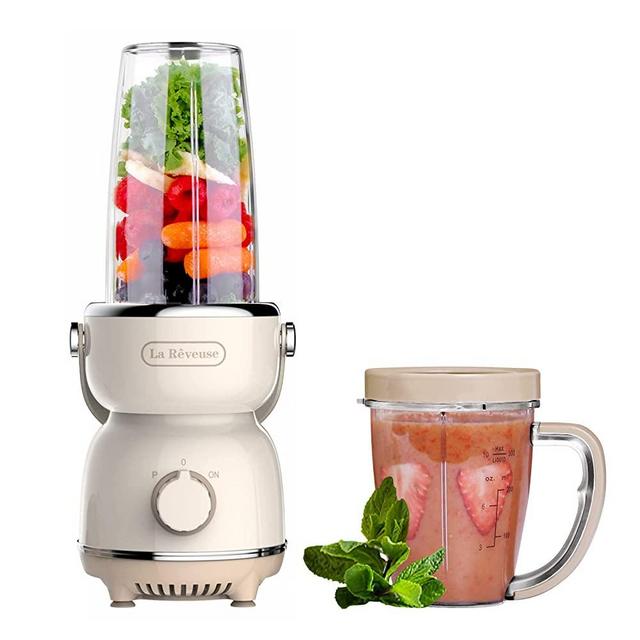 Portable Juicer Cup USB Smoothie Blender 6 Blade Wireless Fruit Squeezer, with Drinking Cup (BPA Free, No FDA Certificate) - Pink