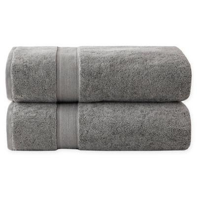 Madison Park Signature Bath Sheet in Grey (Set of 2)