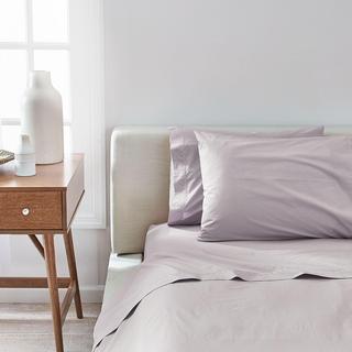 Washed Percale Solid 4-Piece Sheet Set