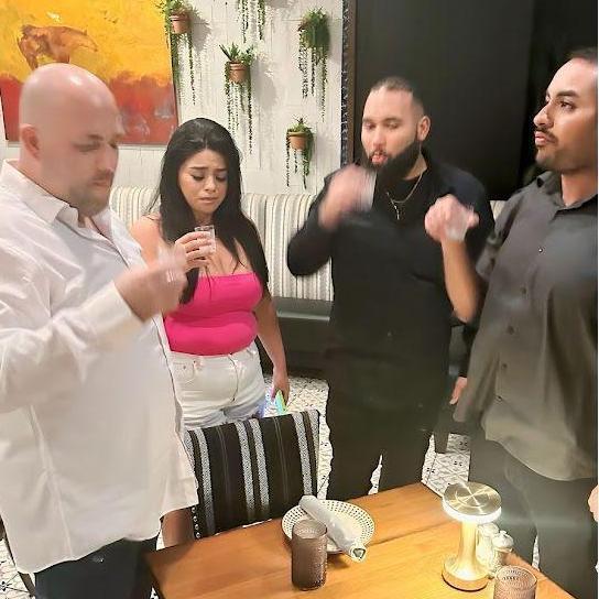 Jorge, Melissa, Doel and Edgar taking Tequila shots after dinner!