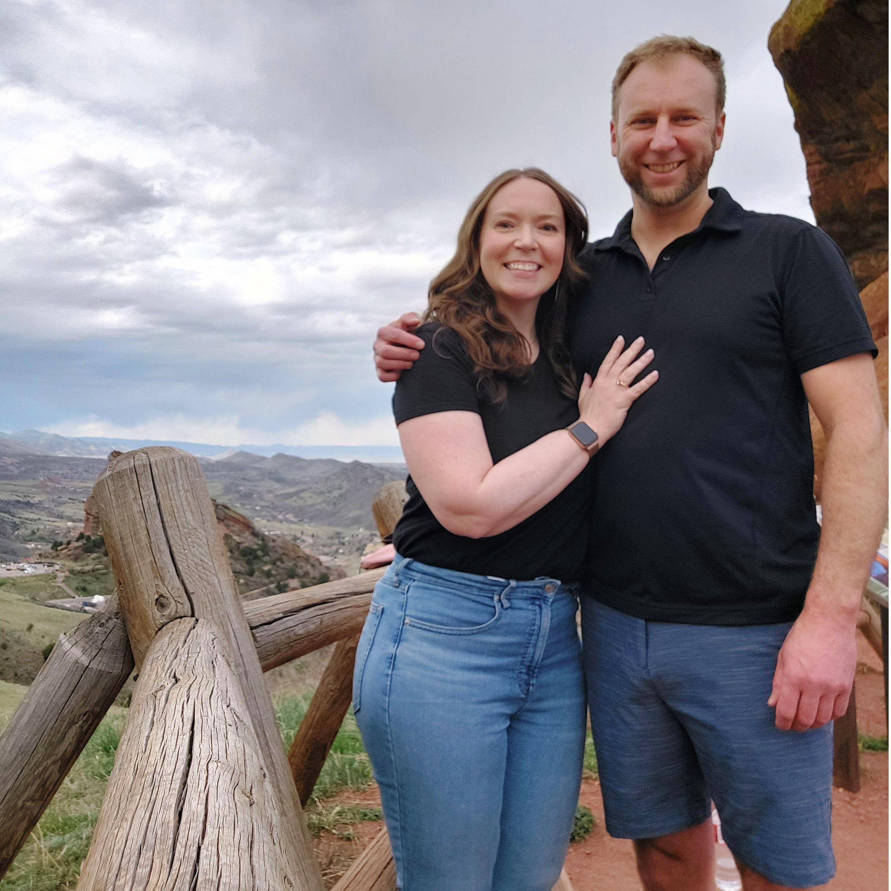 Moments after Garrett popped the question!