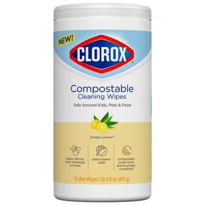 Clorox Compostable Wipes - Lemon - 75ct