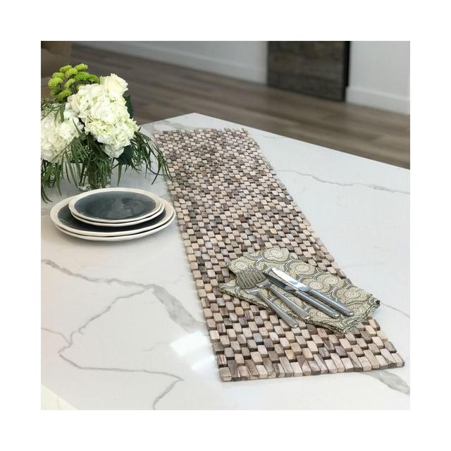 Hip-o Modern Living White Wash Table Runner