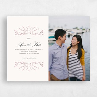 Dark Sage, Green Wedding Save the Date - Camberley Photo