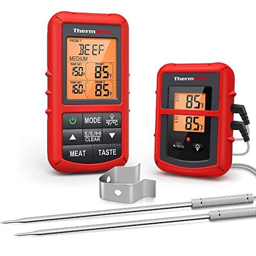 ThermoPro TP20B Wireless Remote Digital Cooking Food Meat Thermometer with Dual Probe for Smoker Grill BBQ Thermometer