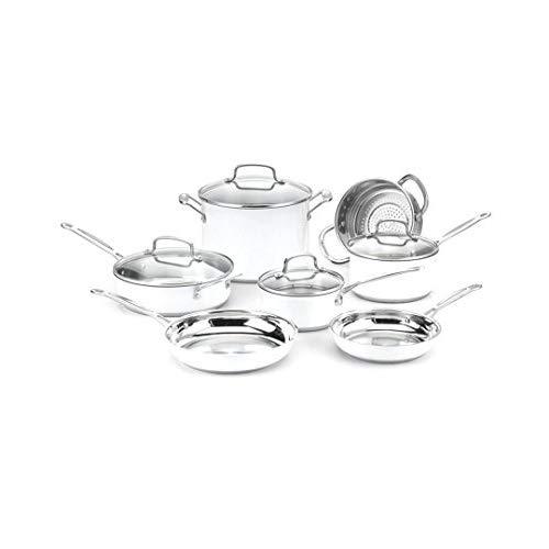 Cuisinart CSMW-11G Chef's Classic Stainless Color Series 11-Piece Set (White), White