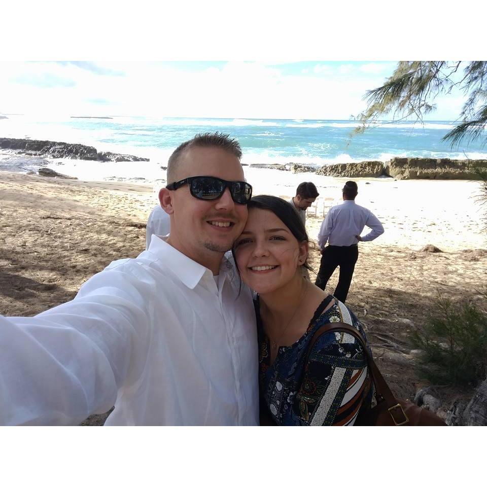 Our first wedding together... in Hawaii!!!! Congrats Brandi and Derek!!