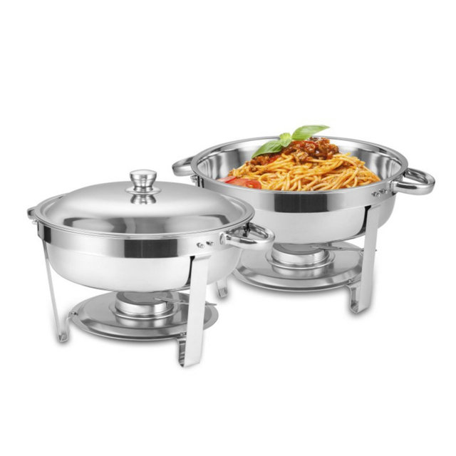 Simplie Fun Round Buffet Catering Dish For Home And Outdoor 2 Pcs/ Sets