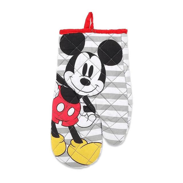Open Road Brands Disney Mickey Mouse Striped Oven Mitt - Adorable Mickey Mouse Pot Holder for Kitchen