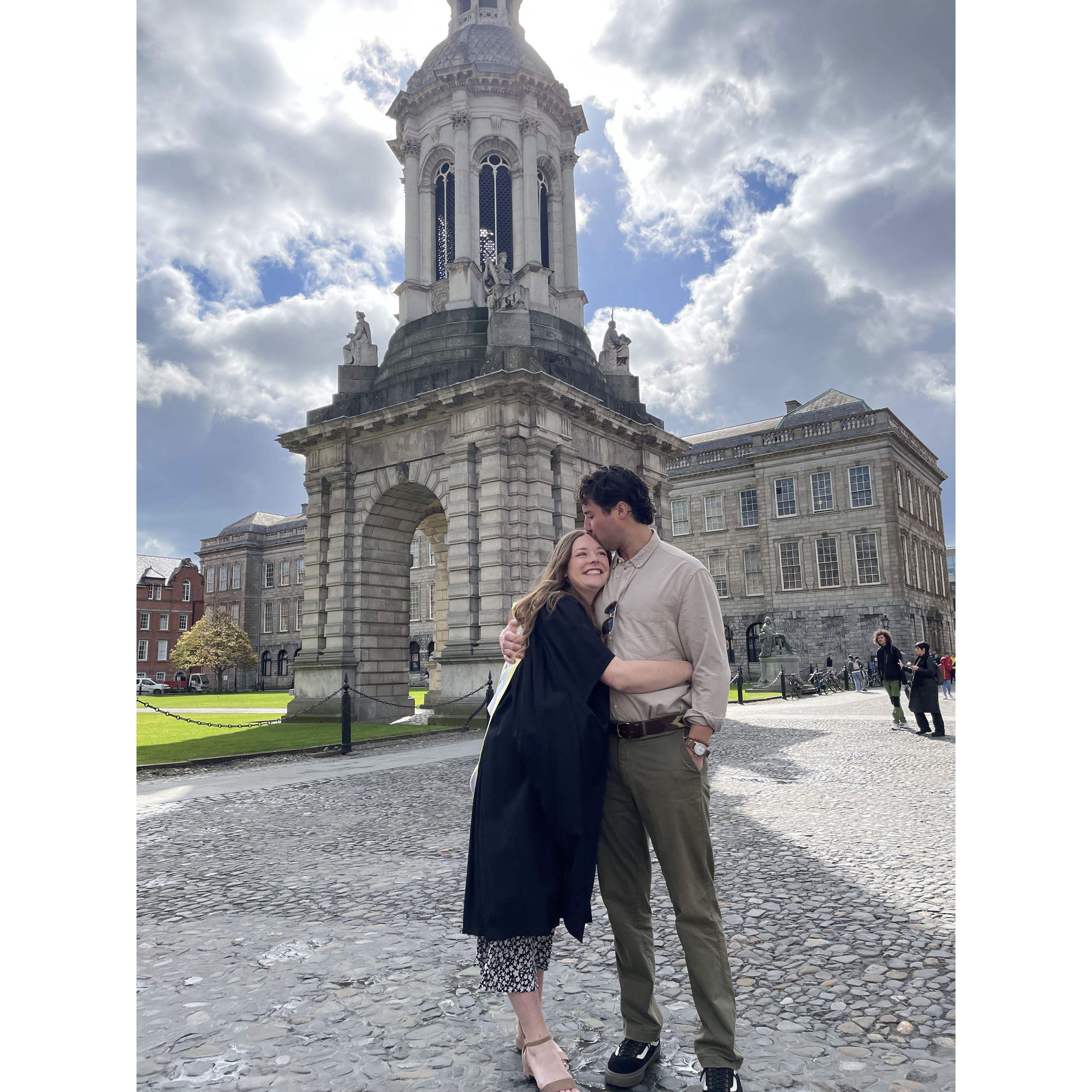 Hadley graduated with her MPhil from Trinity College Dublin. (April 2023)