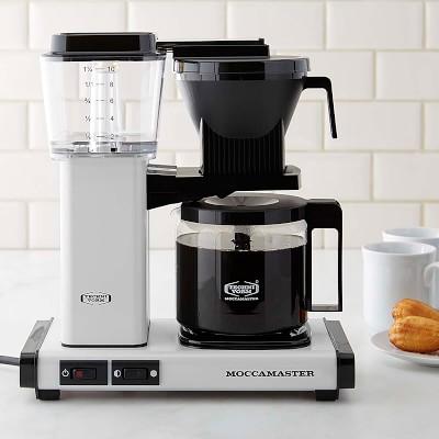 Moccamaster 10 Cup Coffe Maker- White Metallic