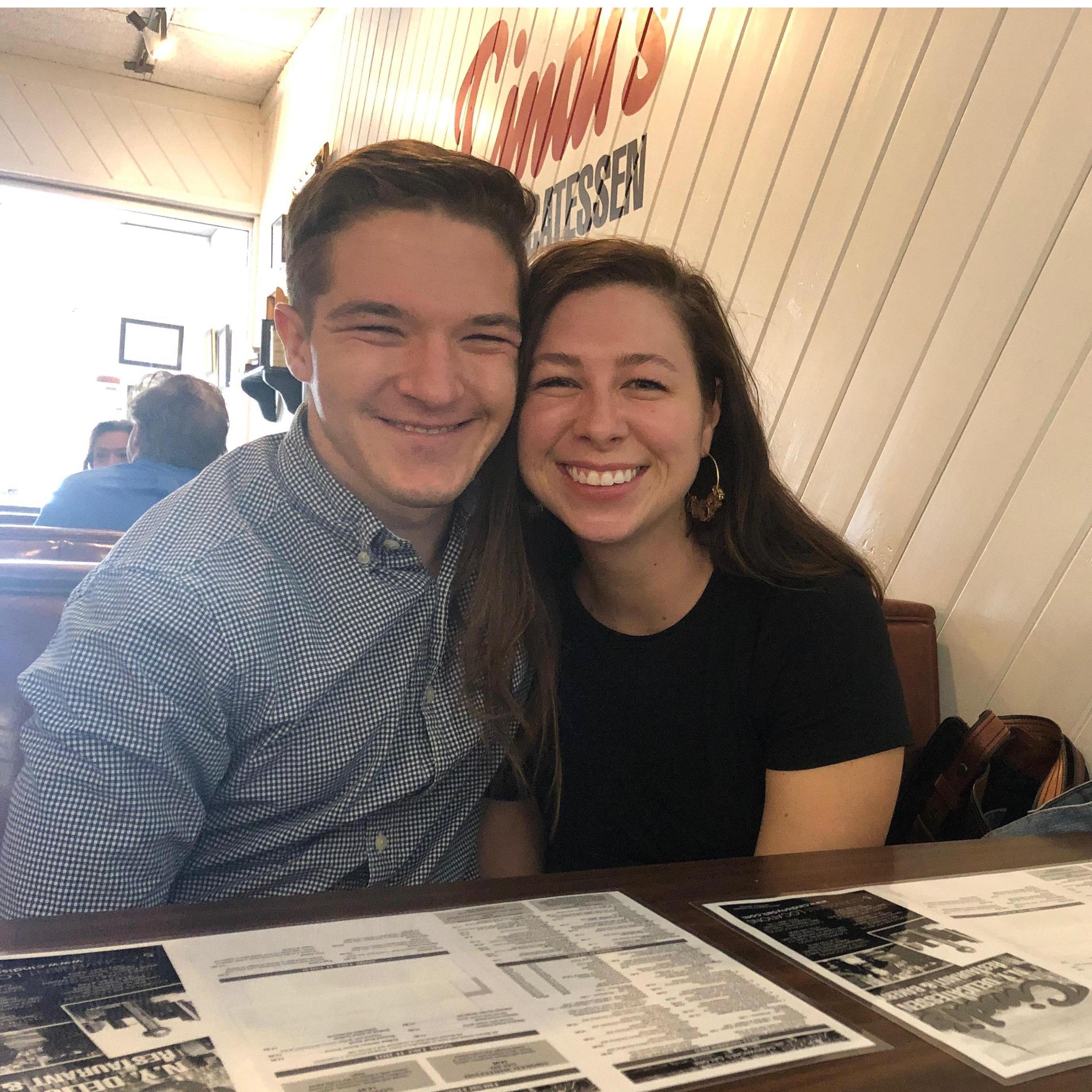 One of many Sunday lunches spent at Cindi’s Deli, in the first month of our dating.