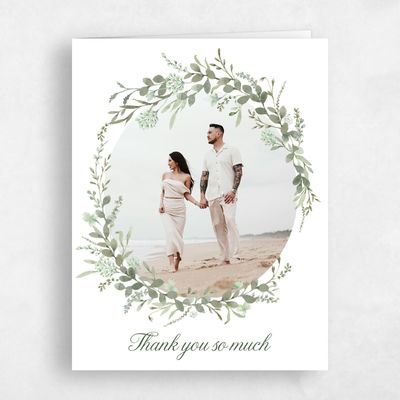 Dark Olive, Green Wedding Thank You - Nektar Photo