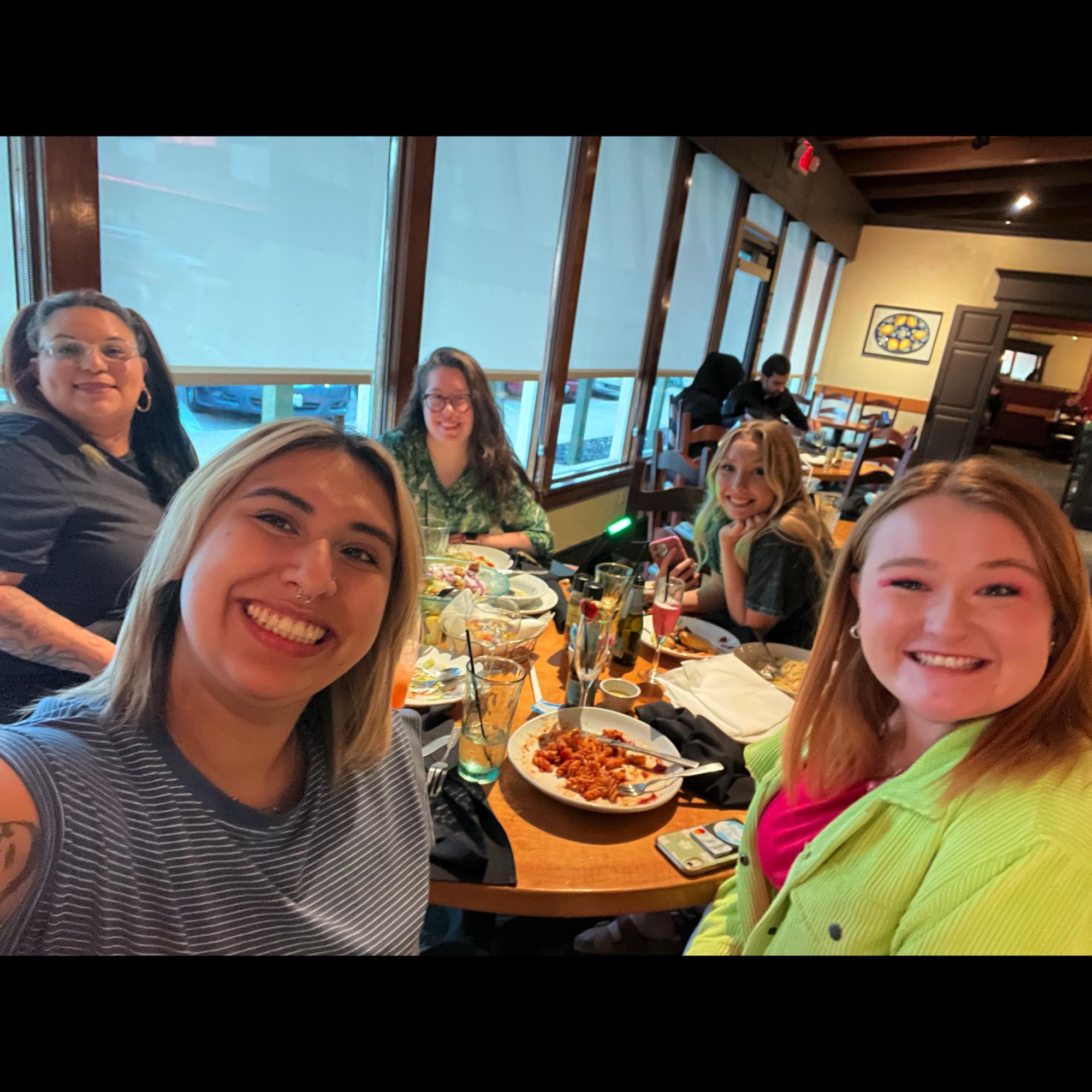 My bridal party! 
From left to right: Myself, Nat, Kathryn, Sam, and Helayna (Maid of Honor). 
Not pictured: Jaz