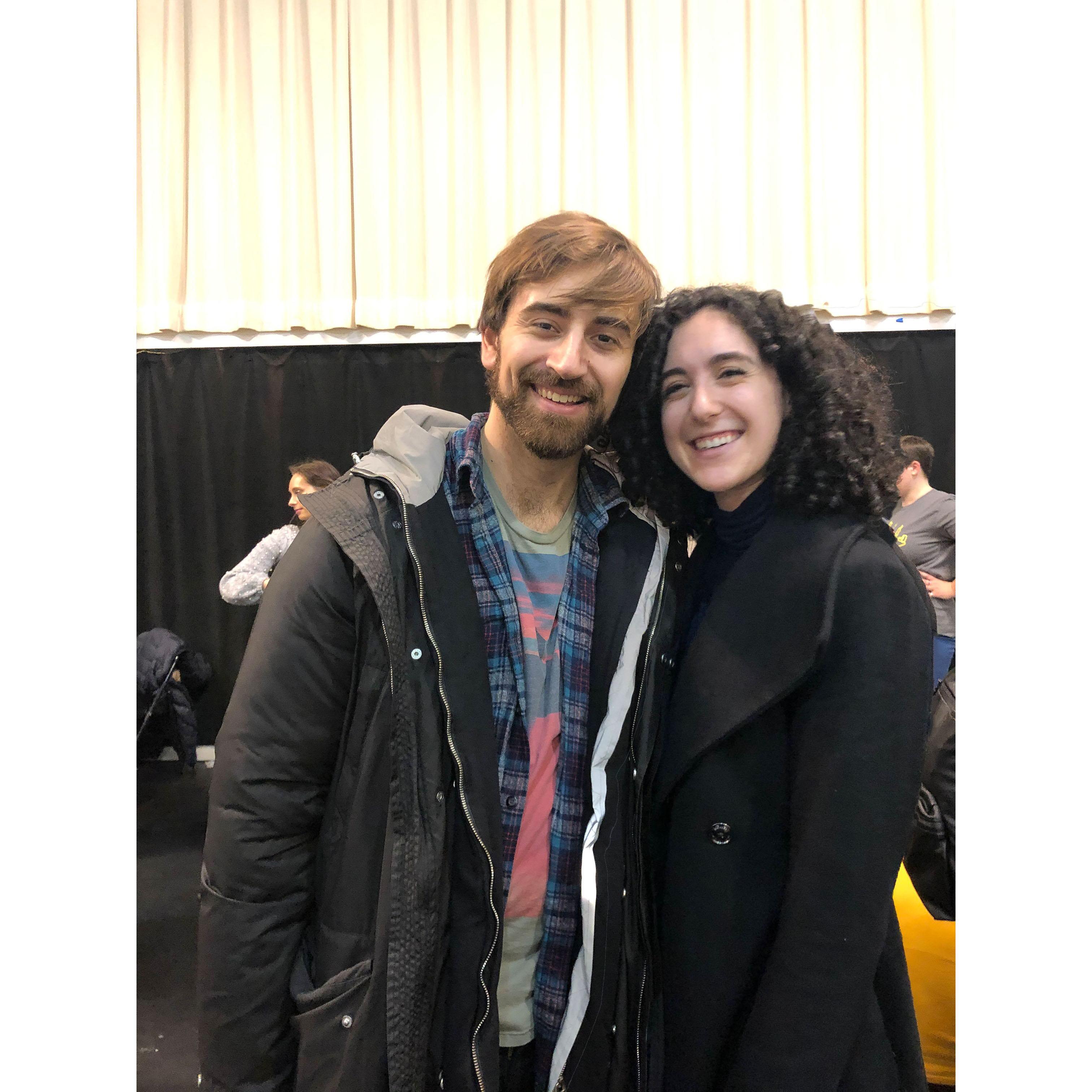 A few years after being in class together, Ben surprised Jordan at her dance company's performance to reignite the friendship and we began dating not too long after!