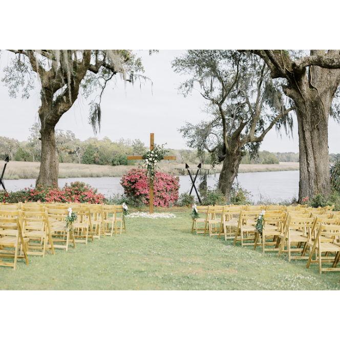 Our wedding venue on the banks of the Ashley River.