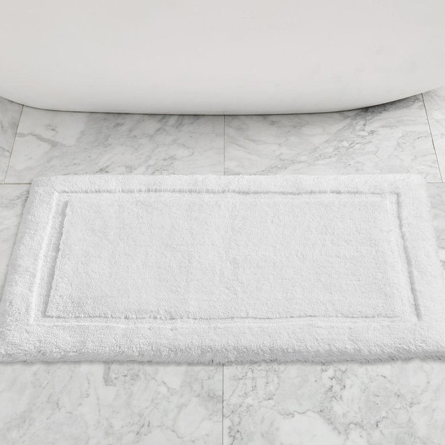 Removable Memory Foam Bath Rug, 21x34, White