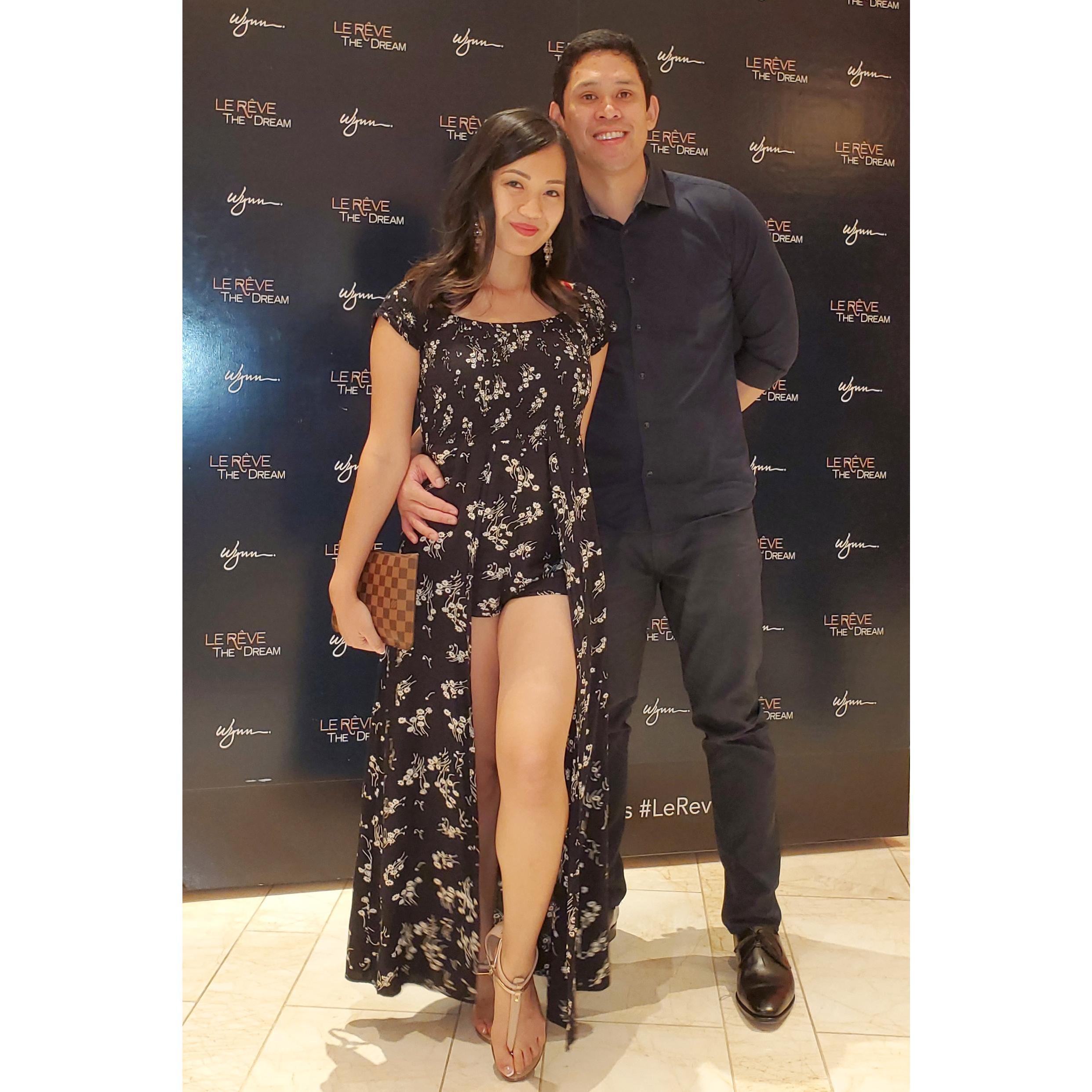 Our first show, Cirque de Soleil "Le Reve"