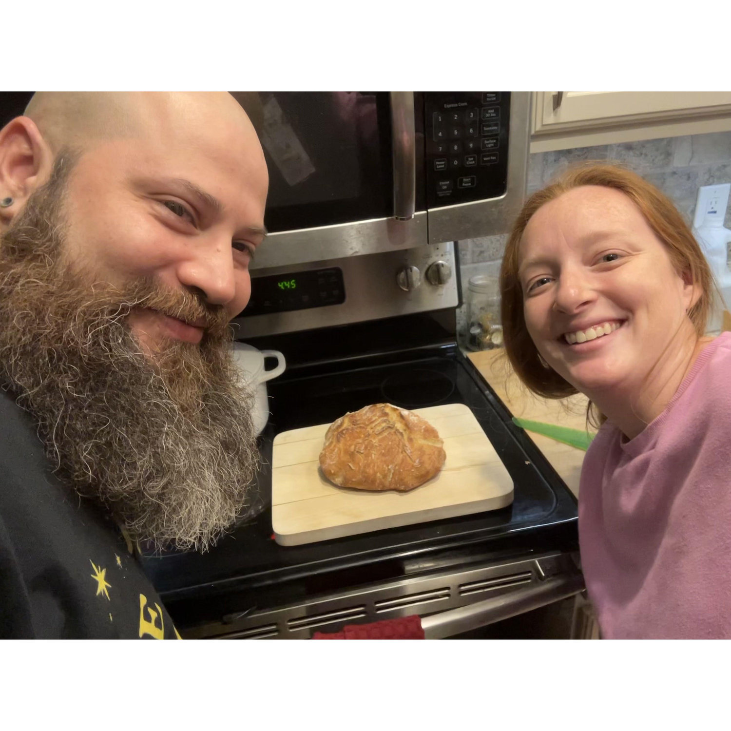 Our first attempt at making our own bread...pretty good!
