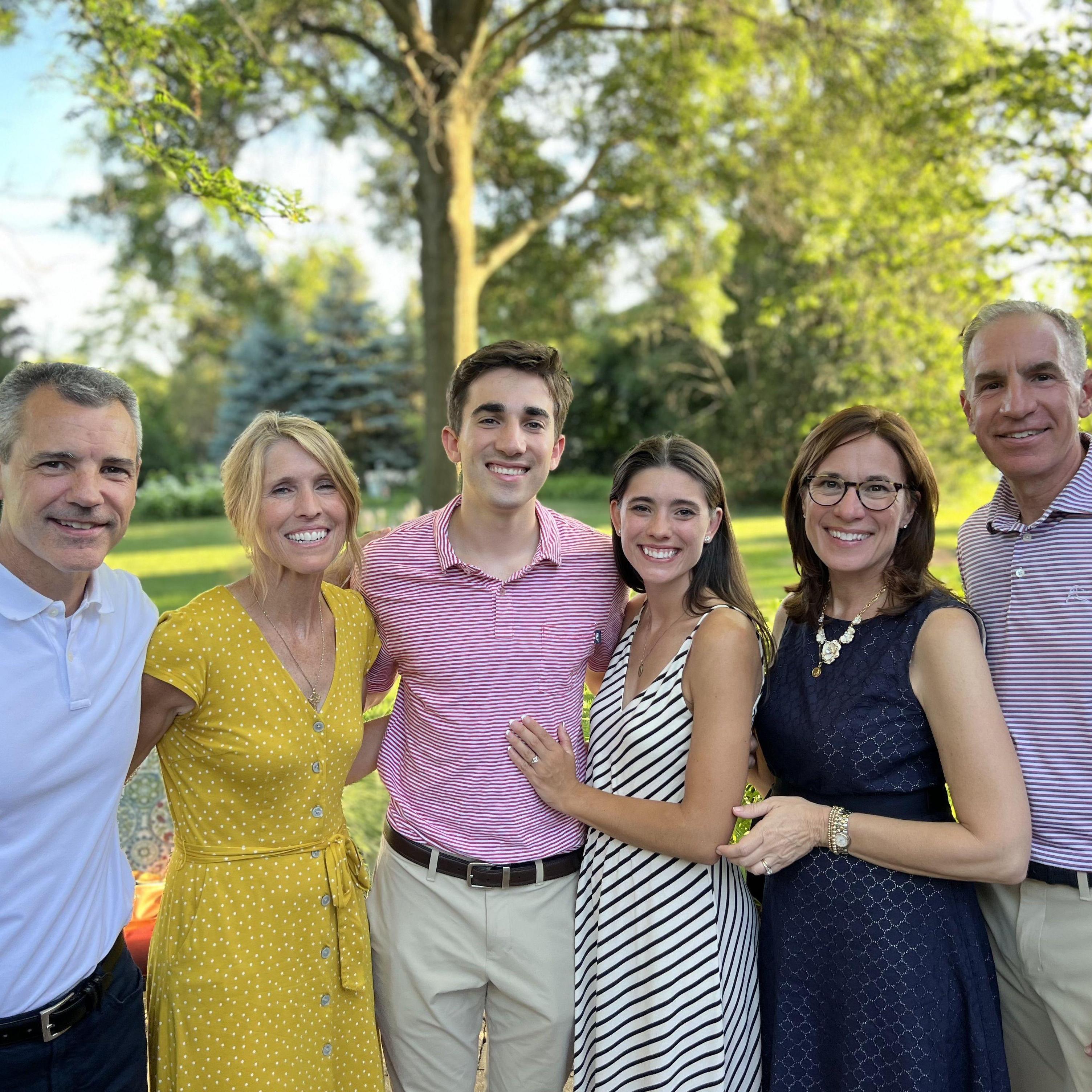 Both families excitedly celebrated the engagement