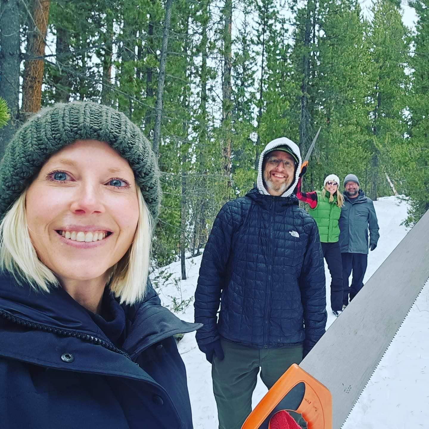 Cutting down our Xmas tree near Frasier, Colorado - December 2024