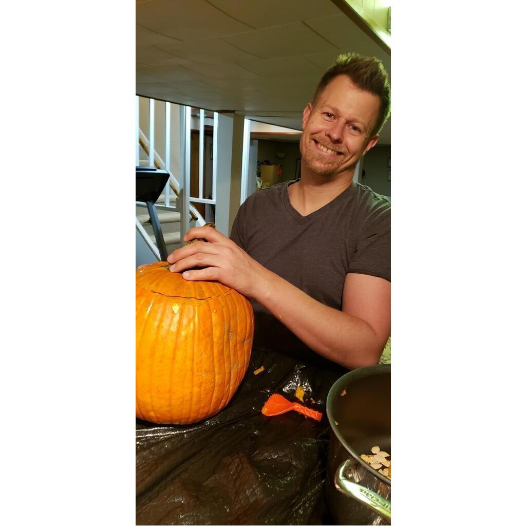 Carving pumpkins