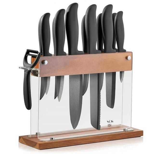 Vos Kitchen Knife Set With Block Knives Block Set Knife Sets for Kitchen With Block Ceramic Knives
