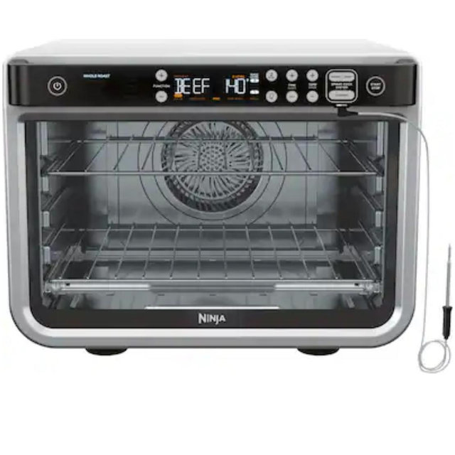 Ninja - Foodi 10-in-1 Smart XL Air Fry Oven, Countertop Convection Oven with Dehydrate & Reheat Capability - Stainless Silver