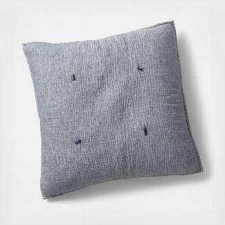 Aire Crinkle Cotton Blend Euro Pillow Sham